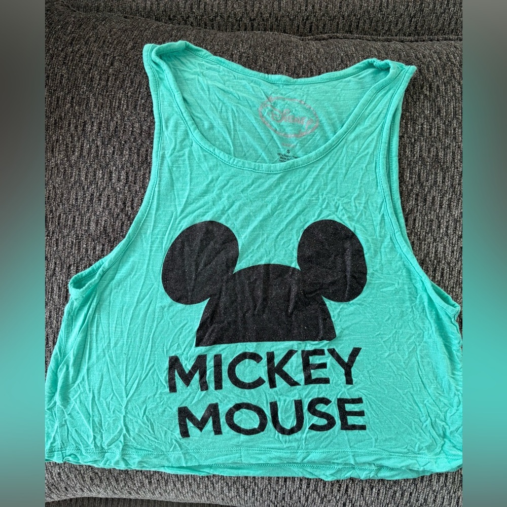 Disney Mickey Mouse Crop Tank Top Size Small